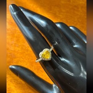 New gold heart ring, size ~8.25 - Hypoallergenic Water resistant